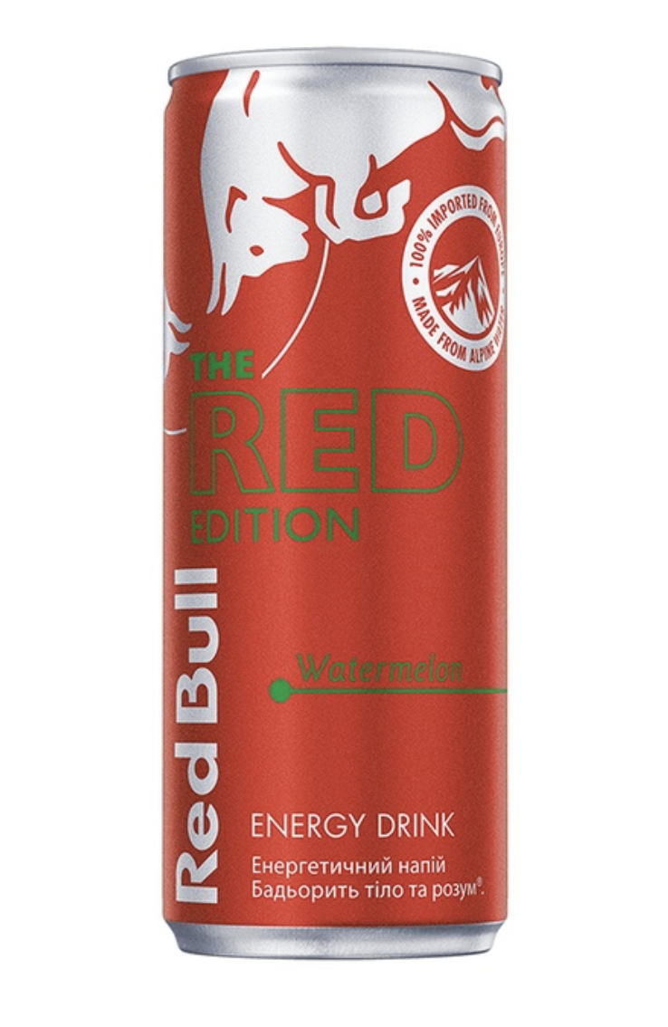 Енергетичний б/а напій Red Bull Red Edition Watermelon 0.25 л з/б